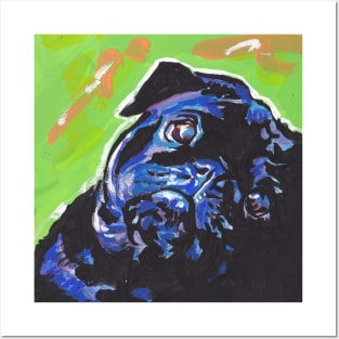 Pug Dog Bright colorful pop dog art Posters and Art